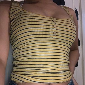 Yellow stripe tank top